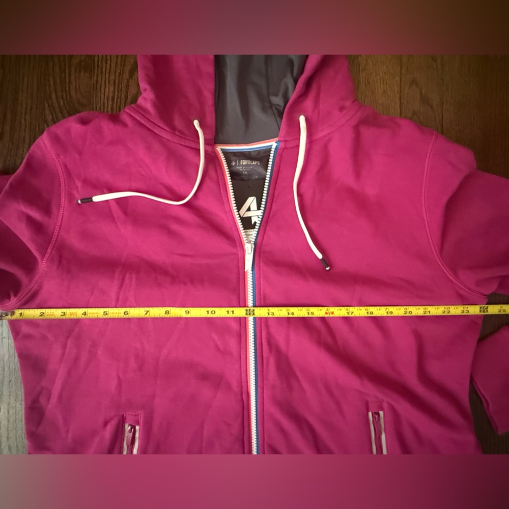 NWT FourLaps Rush Full Zip Hoodie in Festival Fuchsia - XXL - Picture 7 of 11